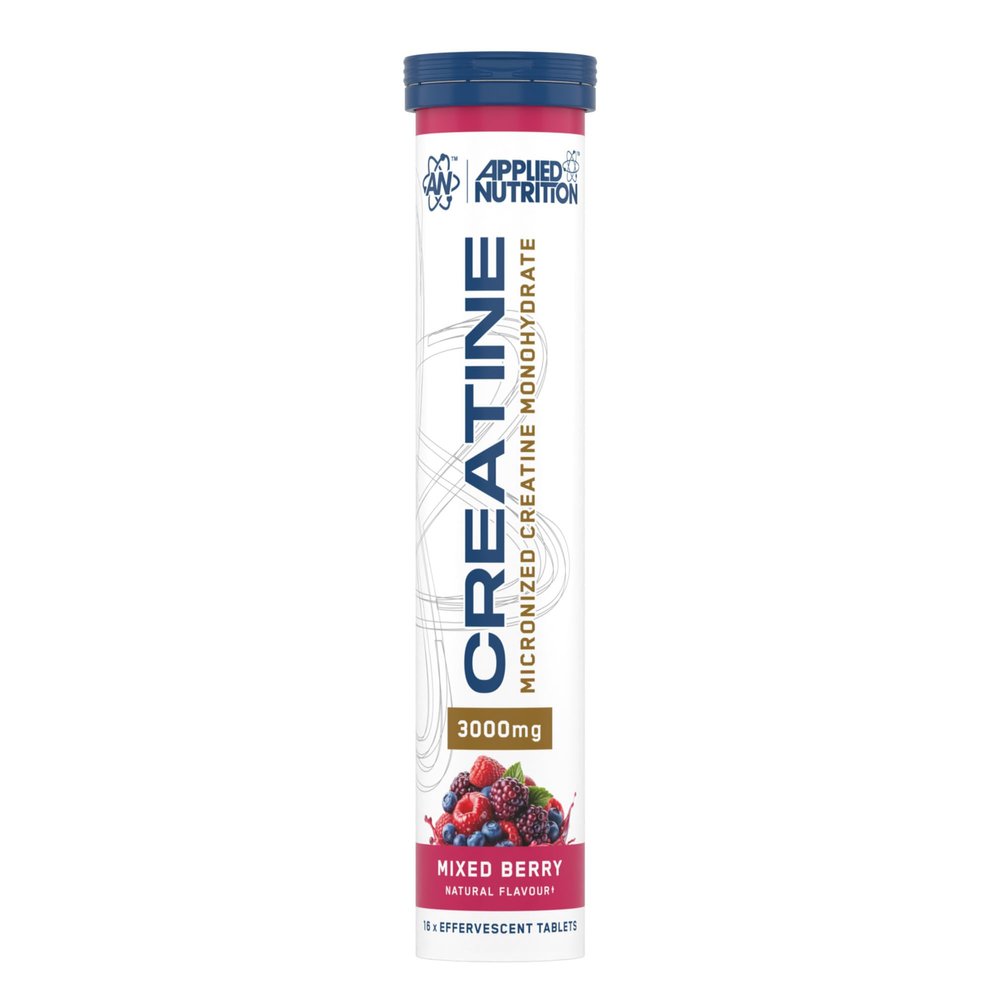 Applied Nutrition Creatine Effervescent Tablets Creatine Monohydrate with Flavour - Increases High-Intensity Physical Performance - 16 Effervescent Tablets - Mixed Berry