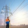 Insulated Height Measuring Pole for Power Line Safety, Telescopic Survey Ruler with Meter Scale, Power Utility Work Measurement Device view 1