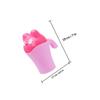 LABRIMP 2pcs Bath Rinse Cups for Shampoo with Eye Protection Gentle Water Flow Eco-Friendly TPE Material Smooth Surface Safe for Hair Washing Green Pink view 2