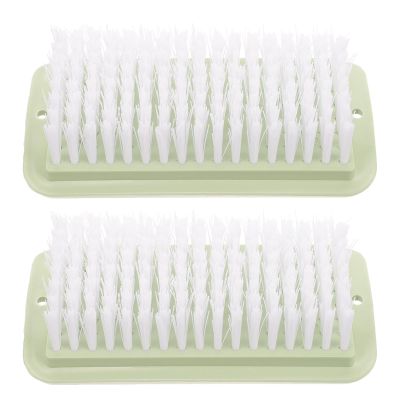 CHICAMPERA Brushes Handle Cleaning 2pcs Multi-functional Clothes for with Comfortable Pp Material Green Scrub Brushes for Effective Laundry and Bathtub Home and Kitchen Use