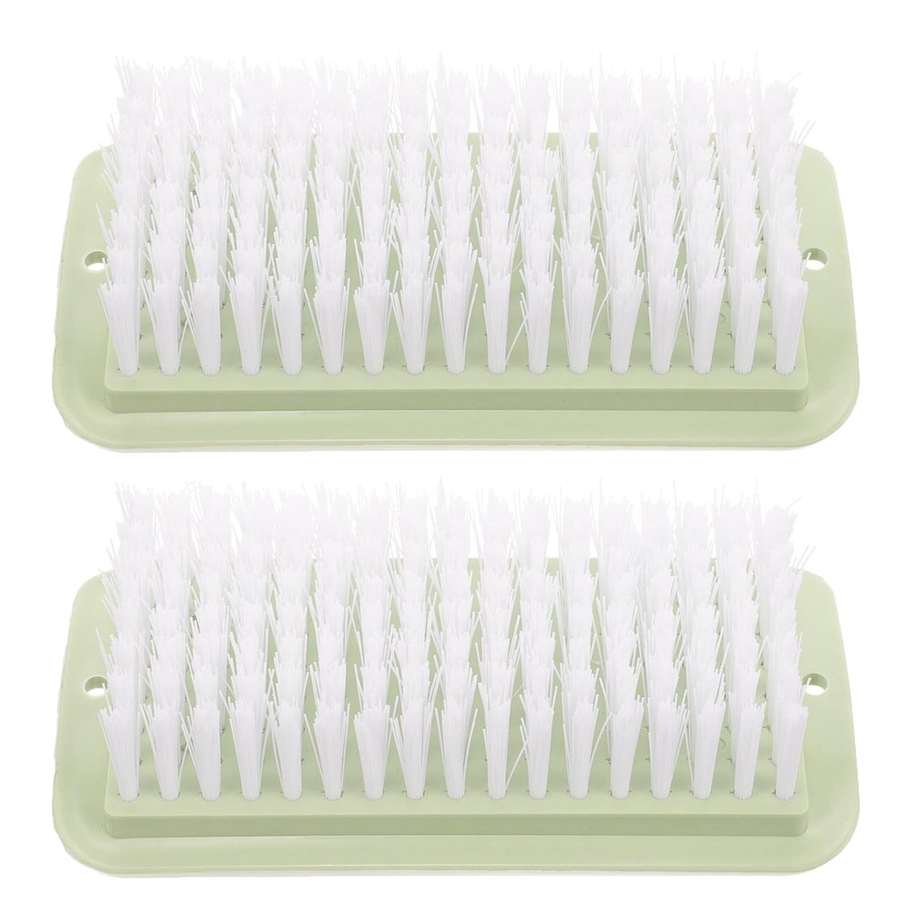 CHICAMPERA Brushes Handle Cleaning 2pcs Multi-functional Clothes for with Comfortable Pp Material Green Scrub Brushes for Effective Laundry and Bathtub Home and Kitchen Use