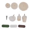 Tixiyu 10Pcs Premium Cotton Flannel Polishing Head Buffing Wheel Tool Set for Metal Marble Glass view 2