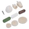 Tixiyu 10Pcs Premium Cotton Flannel Polishing Head Buffing Wheel Tool Set for Metal Marble Glass view 3