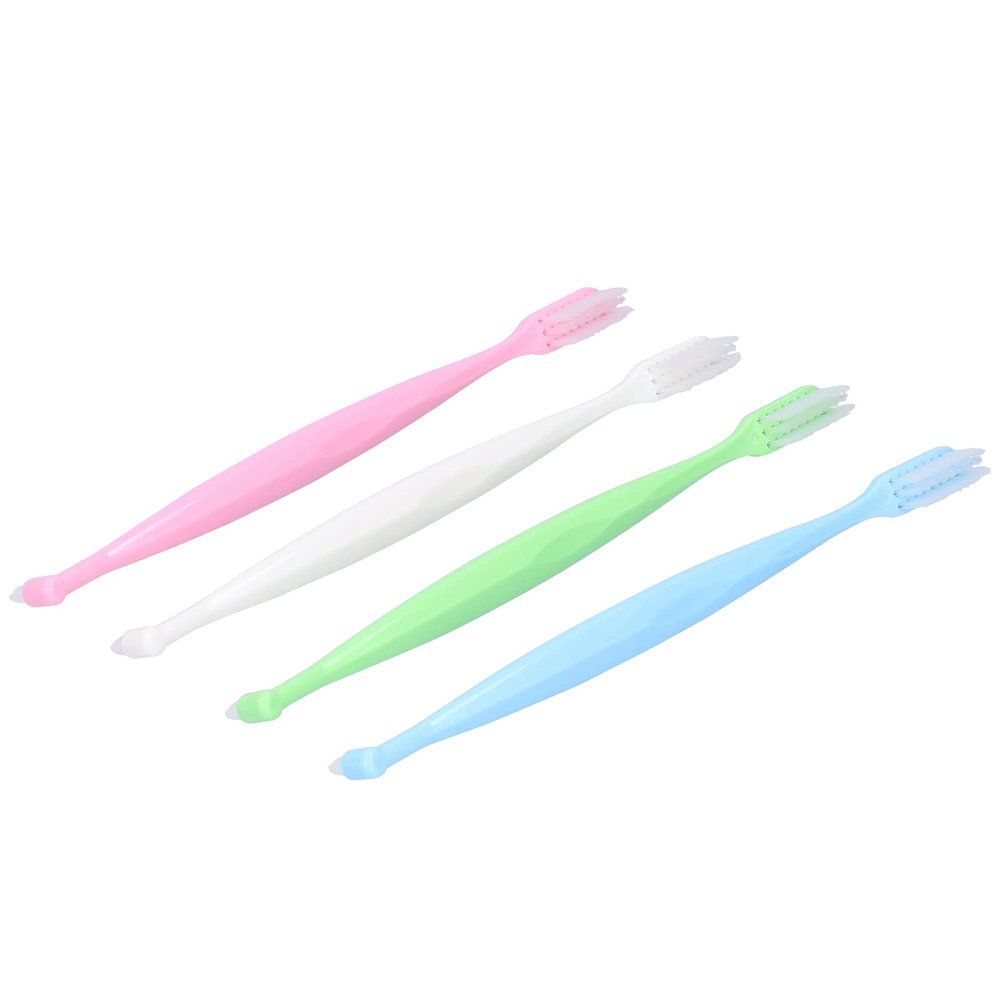 Cosiki Toothbrush, Unique Design for Braces Teeth Cleaning with Double Ended Interspace Brush, Portable for Travel Adults Kids Pets