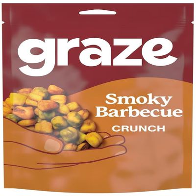 Graze Crunch Protein Sharing Bag 100g | High Protein Healthy Snack | Crunchy Mixed Snack Pack | Ideal Sharing Size Energy Snack (Graze Smoky Barbecue Crunch 100g)