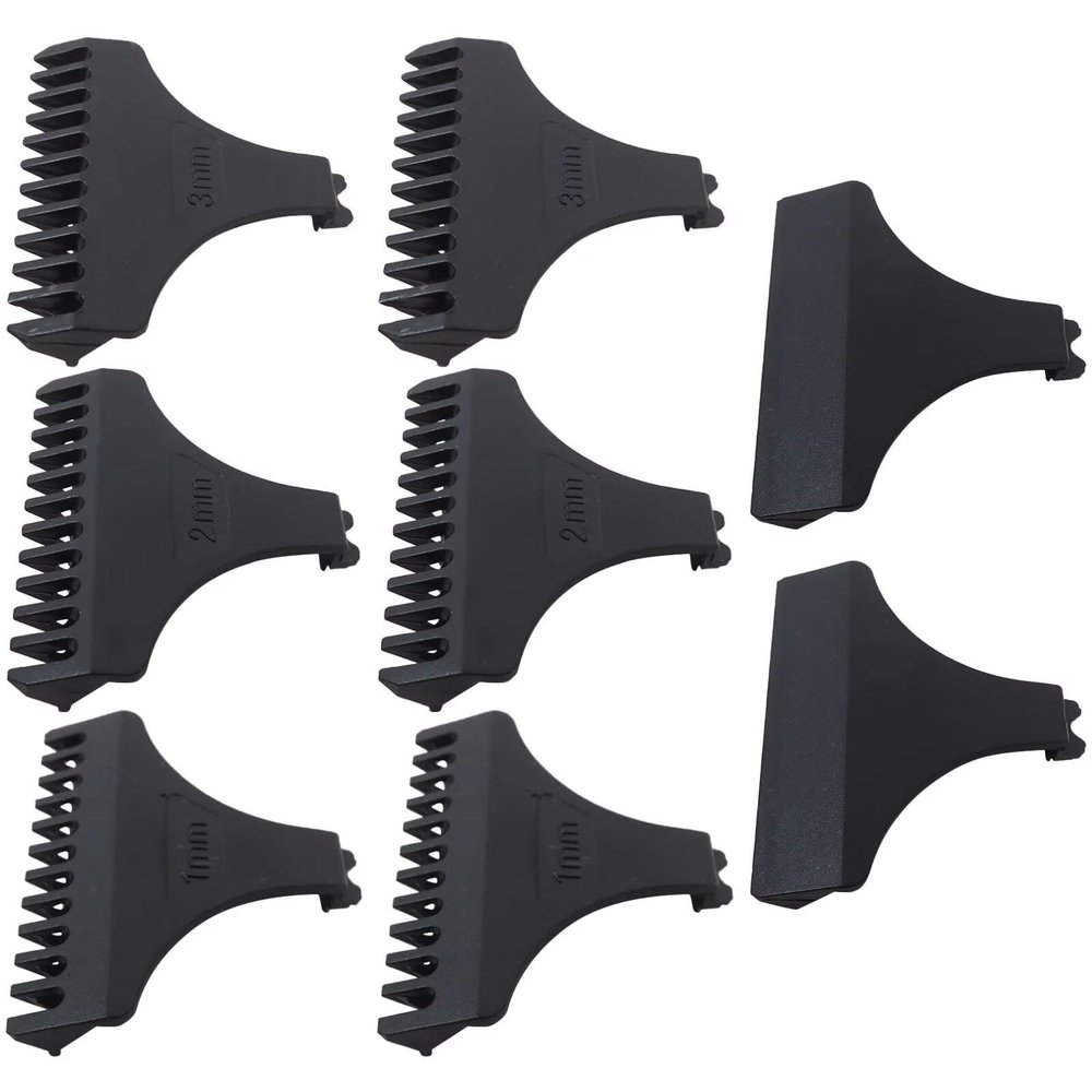 8 Pcs Hair Clipper Guard Set 1mm 2mm 3mm Limit Comb with Protective Cover for 31mm 32mm T-Blade Trimmers, Fits Vintage T9 Shaver Barber Grooming
