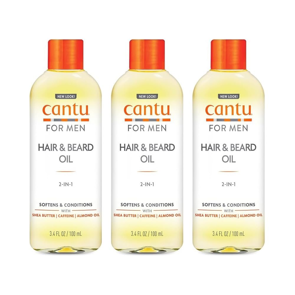 Cantu Mens Hair & Beard Oil 100ml - Pack of 3