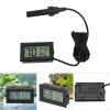ViaGasaFamido Mini Thermometer, Digital Temperature and Humidity Meter with LCD Display, Accurate Probe and Embedded Design for Home and Office Use (Black) view 2