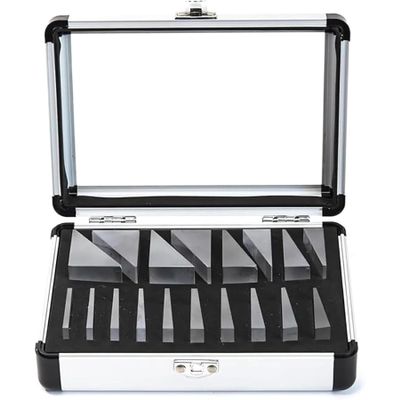 18pcs Optical Ophthalmic Prism Set, High Precision Prism Kit with Aluminum Box, 0.05mm Tolerance for Eye Deviation Assessment, Vision Testing and Optometry Use