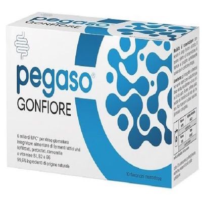 Pegasus Swelling - Food Supplement of Live Lactic Ferments, Prebiotics and Chamomile - 10 Single Dose Vials 10ml