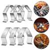 YJDOORPLAY Stainless Steel BBQ Probe Clip Holder Set, 6pcs Thermometer Fixing Clips with 3 Hole Sizes for Maverick iGrill, Secure Meat Temperature Sensor Mount for Outdoor Grilling view 2