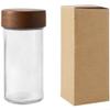 Glass Coffee Storage Jar Featuring Acacia Wood Lid And One Way Degassing Valve To Prevent Oxidation During Bean Aging(A) view 1
