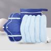 8pcs Portable Foldable Cotton Menstrual Pads Washable Period Cloths with Zippered Storage Bag Friendly Period Products Menstrual Pads view 2