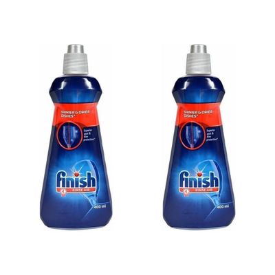 Finish Rinse Aid Original, Dishwasher Rinse Aid, 400ml, Pack of 2