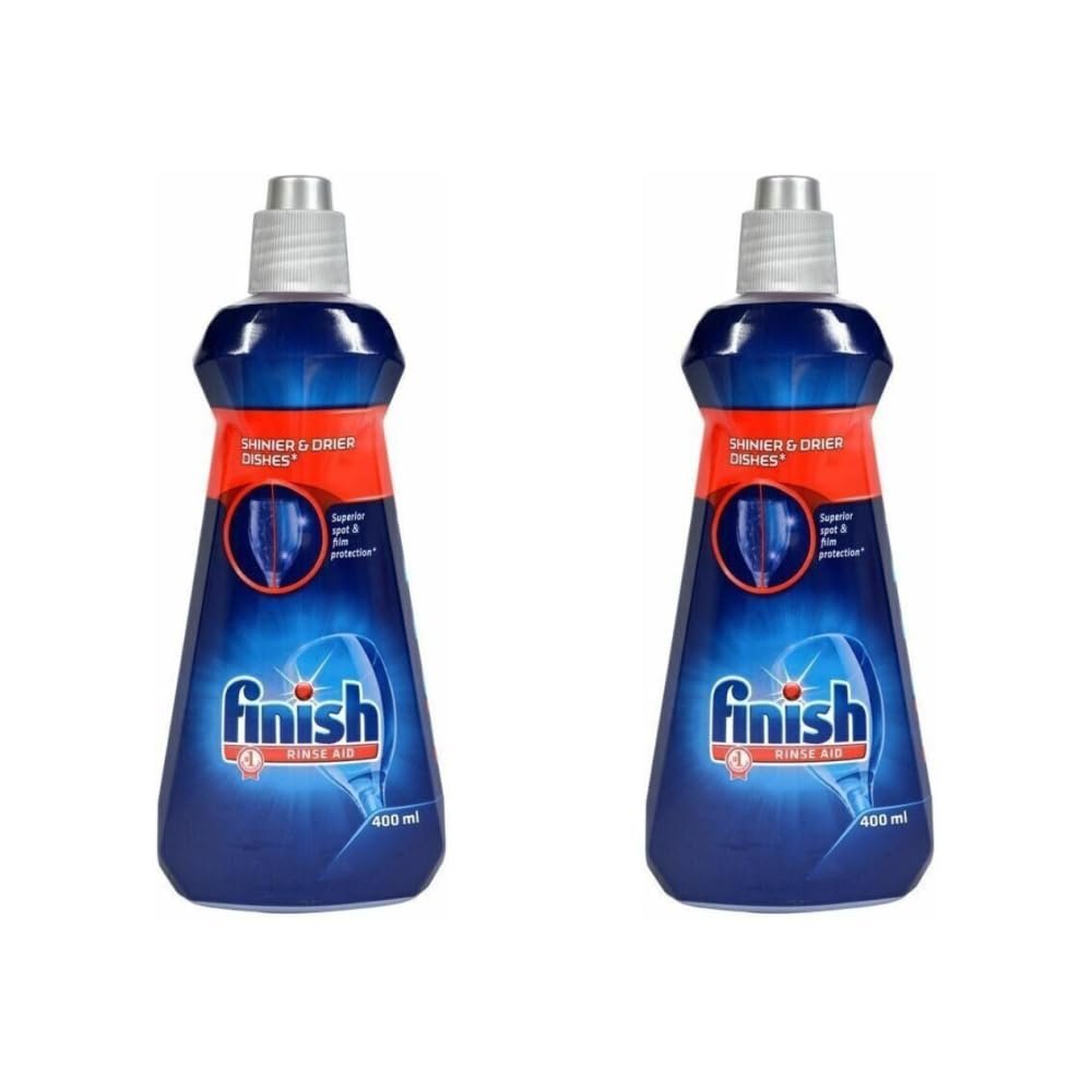 Finish Rinse Aid Original, Dishwasher Rinse Aid, 400ml, Pack of 2