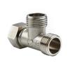 EasyByMall Copper T-Valve G1/2" 3-Way Diverter for Toilet Bidet Sprayer and Shower, 304 Stainless Steel Adapter with Female to Male Thread Connections