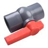 EasyByMall PVC Ball Valve for Water Supply Pipe, Sliding Socket Bond Connector, Red or Gray, Sizes 20mm 25mm 32mm 40mm 50mm view 3