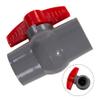 EasyByMall PVC Ball Valve for Water Supply Pipe, Sliding Socket Connection, Red or Gray, Sizes 20mm 25mm 32mm 40mm 50mm view 2
