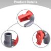 EasyByMall PVC Ball Valve for Water Supply Pipe, Sliding Socket Connection, Red or Gray, Sizes 20mm 25mm 32mm 40mm 50mm view 3