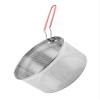 EasyByMall Stainless Steel Pasta Basket with Removable Handle, Vegetable Steamer Strainer for Boiling Noodles, Rice, Dumplings, Fits 2-3 Qt Pots, Dishwasher Safe, Silver view 1