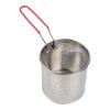 EasyByMall Stainless Steel Pasta Basket with Removable Handle, Vegetable Steamer Strainer for Boiling Noodles, Rice, Dumplings, Fits 2-3 Qt Pots, Dishwasher Safe, Silver view 2