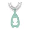 Children's U-Shaped Toothbrush Silicone Toothbrush Baby Mouth Cleaning Manual for Baby, Green, L view 1