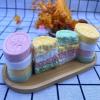 Instant fragrant rice cake, yam millet bean paste cake, Chinese mixed fruit flavor desserts, substitute breakfast biscuits, nutritious coarse grain cookies, Vegan, Dim sum (1 bag,Apple) view 3