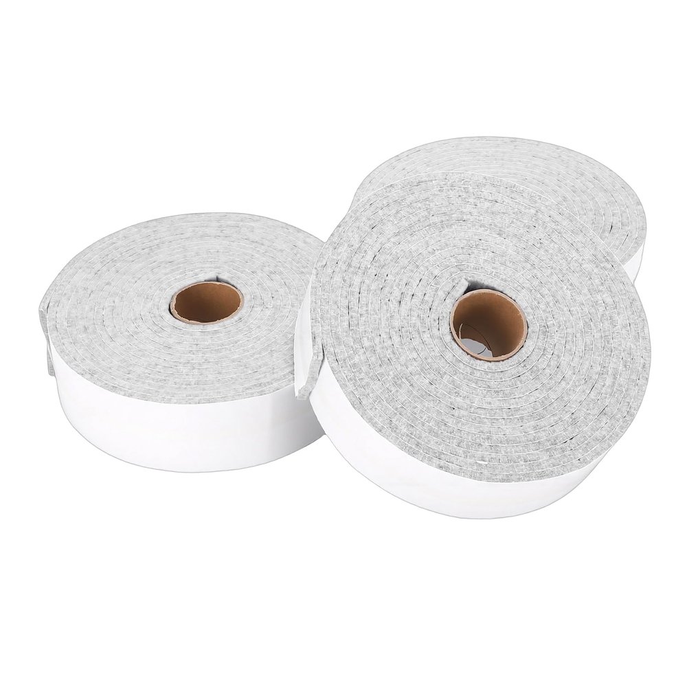 Ausla Window Condensation Absorber, Premium Felt Non Woven Fabric with Self Adhesive, 3 Rolls 16.4FT 5mm Thick, Ideal for Home Windows and Balcony Glass