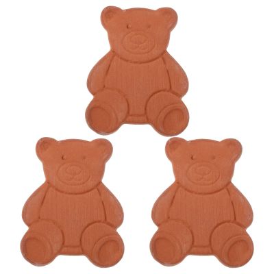 Bear-Shaped Terracotta Moisture Holder 3pcs for Food Storage