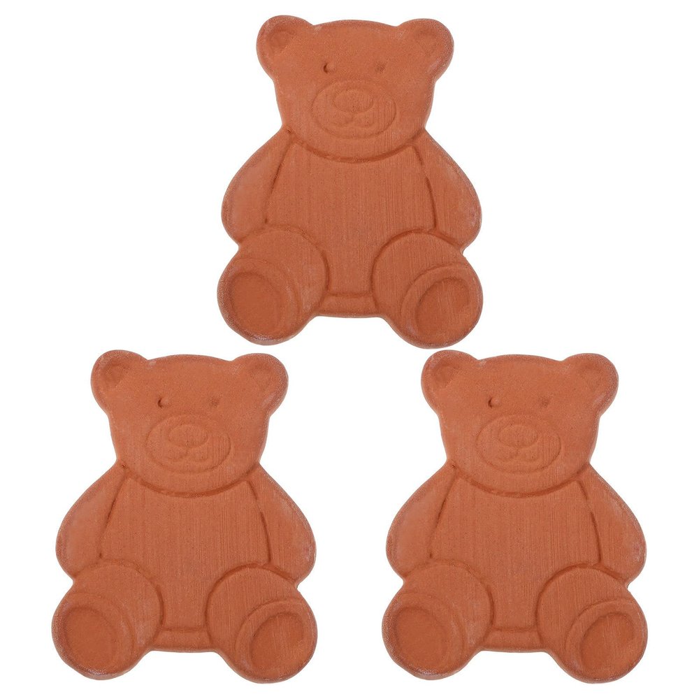 Bear-Shaped Terracotta Moisture Holder 3pcs for Food Storage