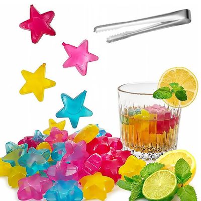 24 Pack Reusable Plastic Ices Cubes For Drinks Like Whiskey,Wine,Vodka or Beer,Filled With Keep Drink Your Col Pure Water,to