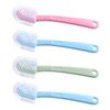 IMIKEYA 4pcs Plastic Shoe Cleaning Brushes with Long Handles, Anti-slip Comfortable Grip, Multifunctional Washing Brush Set for Office and Travel Use Random Color view 1