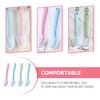 IMIKEYA 4pcs Plastic Shoe Cleaning Brushes with Long Handles, Anti-slip Comfortable Grip, Multifunctional Washing Brush Set for Office and Travel Use Random Color view 3