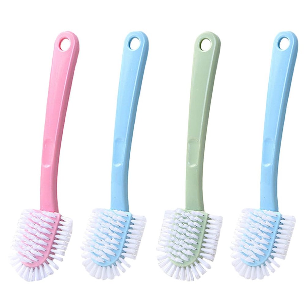 BETOOKY Hanging Cleaning Brush Suitable for Bathroom and Kitchen Use Random Color 4pcs with Handle, Material, Strong Cleaning and Anti- Features for Shoes