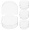 ELAYARD 4pcs Dentures Box Set for Teeth Cases and Mouthguards Portable Plastic Denture Holder Cups with Pp Material and Suitable for Home Or Office Use view 1