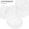 ELAYARD 4pcs Dentures Box Set for Teeth Cases and Mouthguards Portable Plastic Denture Holder Cups with Pp Material and Suitable for Home Or Office Use view 3