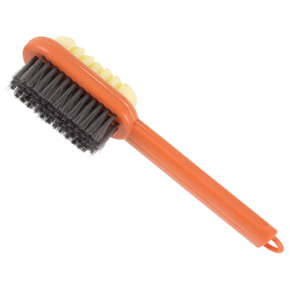 WESIEVYA Multifunctional Shoe Scrub Brush with Comfortable Grip, Double-sided Soft Silicone and Abs Bristles for Shoes and Clothes Cleaning, for Bathroom Cleaning and Household Use