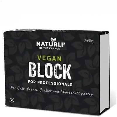 Naturli Vegan Block for Professionals 10kg | Plant-Based Butter Alternative | Vegan Baking Butter for Cakes, Pastries, Croissants & Cookies | Chilled Professional Bakery Supply