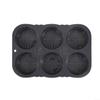 Silicone Hamburger Bun, 6-Cavity Non-Stick Baking Tray for Homemade Burger Buns, Flexible Bakeware with Even Heat Distribution, Dishwasher Safe view 1