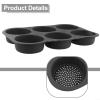 Silicone Hamburger Bun, 6-Cavity Non-Stick Baking Tray for Homemade Burger Buns, Flexible Bakeware with Even Heat Distribution, Dishwasher Safe view 4