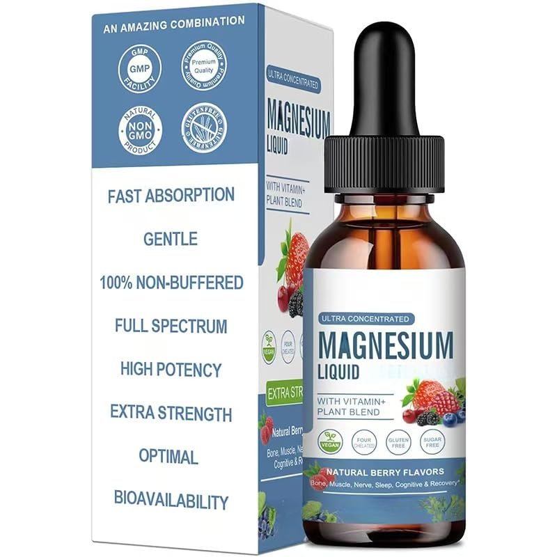 Magnesium - for Relaxation Support, Gentle Absorption- Mood & Nerve Support-Sugar Free-Vegan-Non-GMO
