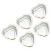ABOOFAN Metal Melting Wax Bowls Thin Application Feature 5pcs Heart Shape Golden Colour for Hair Removal Suitable for Body Parts Wax Warmer Use view 3