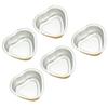 ABOOFAN Metal Melting Wax Bowls Thin Application Feature 5pcs Heart Shape Golden Colour for Hair Removal Suitable for Body Parts Wax Warmer Use view 4