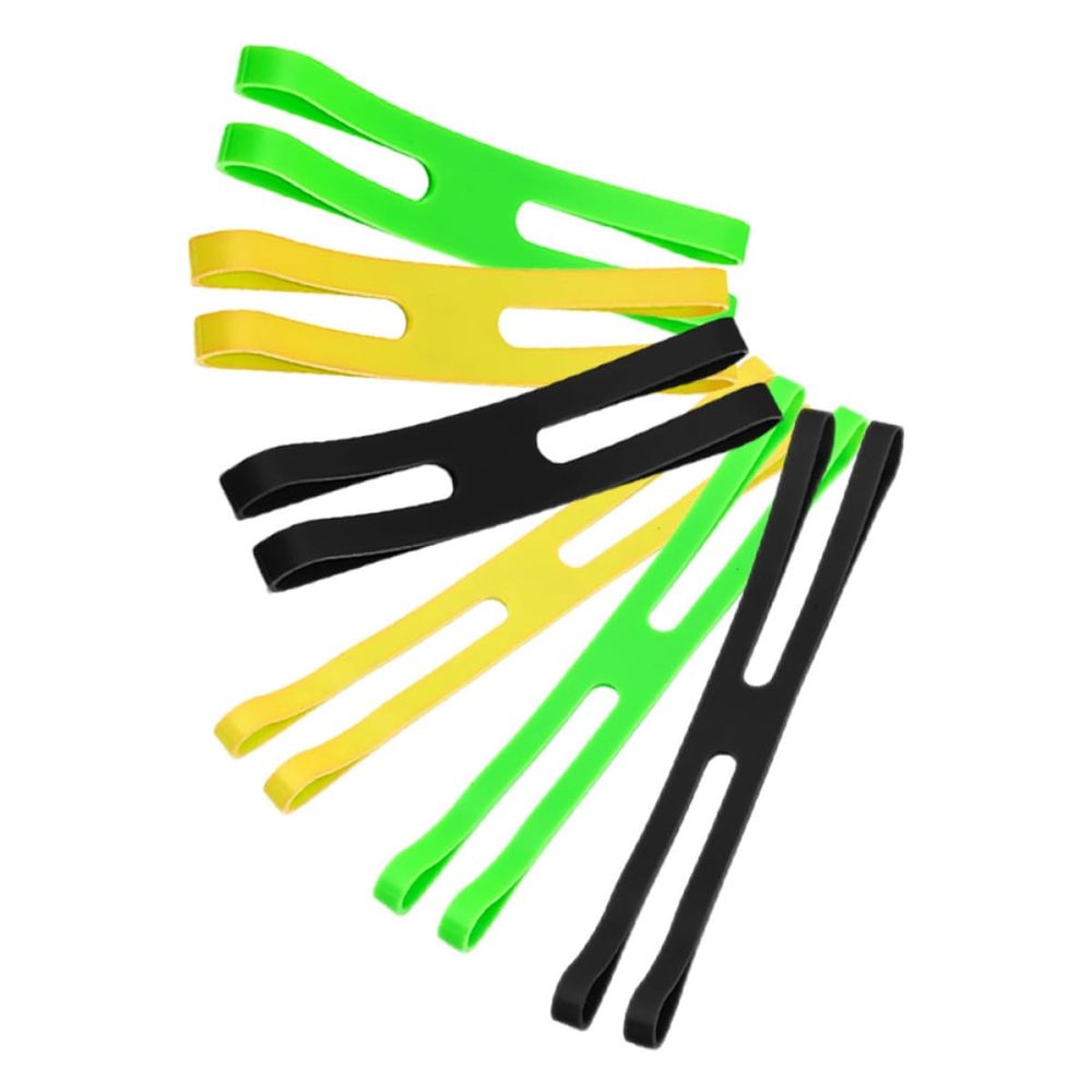 COOPHYA 6pcs Multi-function Silicone Lunch Box Straps with Quick Fastening and Portable Storage, H-shaped Elastic Bands for Outdoor and Indoor Use, Assorted Colours