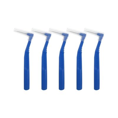 Dental Brushes 5pcs L Shape Interdental Brushes Toothpick Teeth Mini Toothbrush Bracket Cleaning Travel(0.7mm)