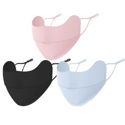 3 Pack UV Face Mask, UPF 50+ Sun Protection for Women, Blocks 98% UVA/UVB Rays, Washable Reusable Cooling Face Cover for Outdoor Activities