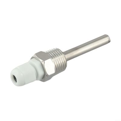 Thermowell in Stainless Steel with 1/2 NPT Thread for Temperature Sensor Protection in Water Treatment Facilities (50mm)