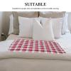 GOOHOCHY Reusable Incontinence Bed Pads for Elderly and Adults, Heavy Absorbency Waterproof Mattress Pad, Washable Bed Protector for Bedwetting and Incontinence in Red, Cotton and Polyester view 3
