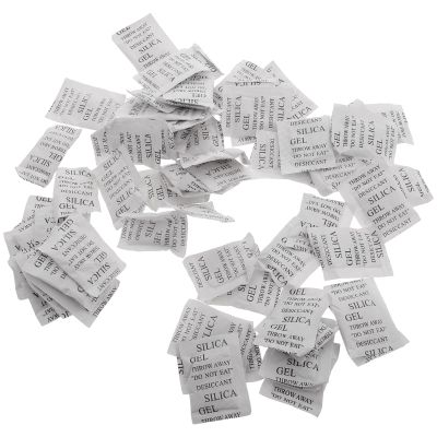 HOMSFOU 50pcs 5 Gram Silica Gel Packets Moisture Absorber for Storage, Food Grade Silica Gel Bags with High Moisture Absorption and Protection for Electronics, Clothing, Shoes