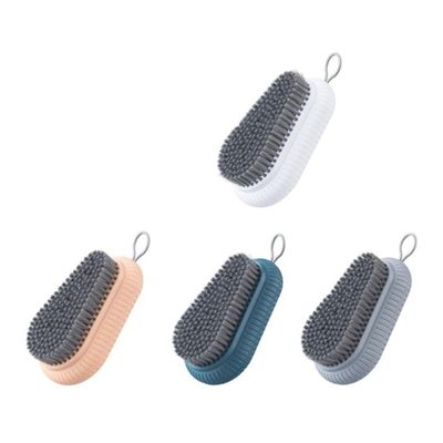Operitacx 4pcs Clothes Washing Brush Set Sturdy Abs Bristles, Portable Laundry and Shoe Cleaning Brushes for Bathroom and Toilet Use, Assorted Colour Random Color
